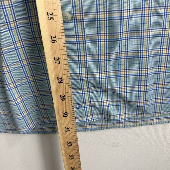 David Donohue Plaid Long Sleeve Fusion Performance Button Down Shirt Men Size 17 - Picture 6 of 8